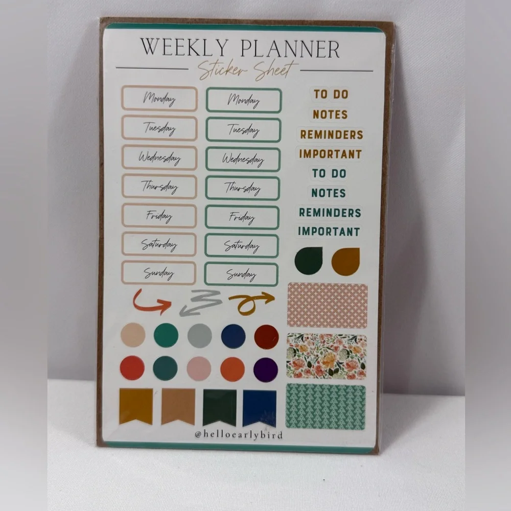New-Custom Made Weekly Planner Sticker Sheet